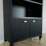 Книжный Стеллаж Elsa Dreams Black с задней стенкой варинант исполнения - 2 | Loft Concept в Барнауле