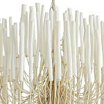 Люстра белая с несколькими ярусами деревянных палочек Bright Wooden Chandelier варинант исполнения - 9 | Loft Concept в Барнауле