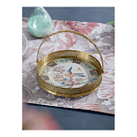 Блюдо фарфоровое с бронзовой ручкой Paradise Dish with Handle варинант исполнения - 3 | Loft Concept в Барнауле