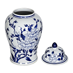 Ваза с крышкой и синим цветочным узором Blue & White Ornament  варинант исполнения - 2 | Loft Concept в Барнауле