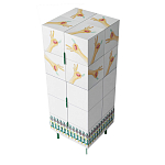 Тумба белая с рисунком Tall Forest Ok White варинант исполнения - 3 | Loft Concept в Барнауле