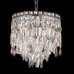 Люстра круглая с хрустальными подвесками на серебряном каркасе Roul Crystal Light варинант исполнения - 9 | Loft Concept в Барнауле