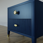 Тумба прикроватная с двумя ящиками Elsa Dreams Blue варинант исполнения - 3 | Loft Concept в Барнауле