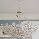 Люстра декорированная цветами из стекла Lightness of Flowers варинант исполнения - 4 | Loft Concept в Барнауле