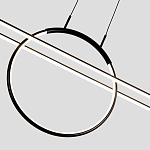 Светодиодная люстра Black LED Circle and Oval Lamp варинант исполнения - 6 | Loft Concept в Барнауле
