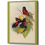 Постер на холсте с изображением птиц Blooming Birds Poster варинант исполнения - 4 | Loft Concept в Барнауле