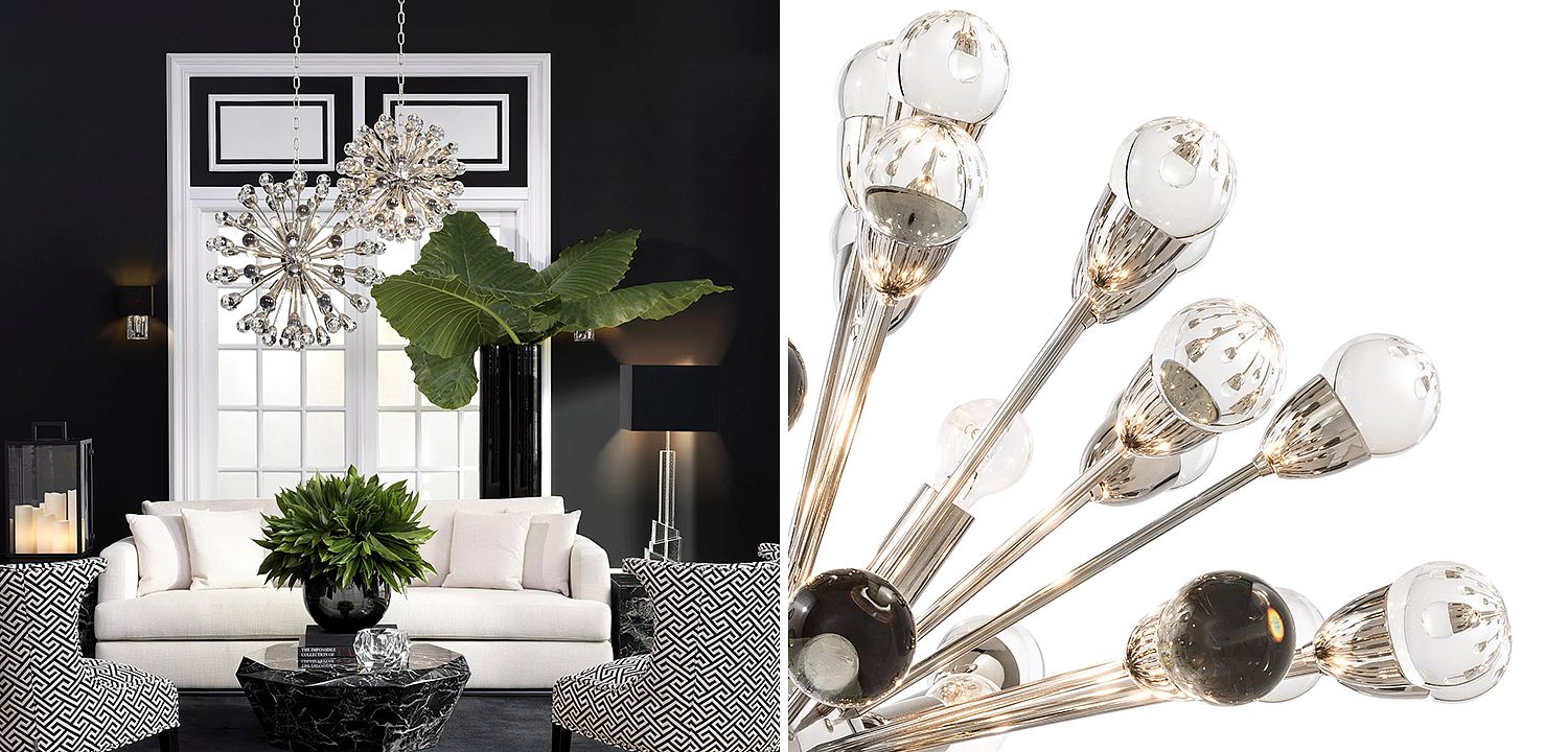 Люстра Eichholtz Chandelier Anto L Nickel - Loft-Concept в Барнауле