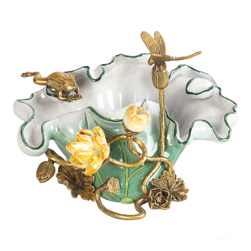 Чаша фигурная с обитателями леса и цветами Eden Garden Мульти Бронза в Барнауле | Loft Concept 