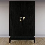 Платяной шкаф Elsa Dreams Black с 2-мя фасадами варинант исполнения - 4 | Loft Concept в Барнауле