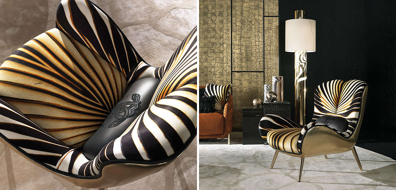 Дизайнерское Кресло Tifnit Armchairs стиль Roberto Cavalli II Дизайнерское Кресло Tifnit Armchairs стиль Roberto Cavalli II - Loft-Concept в Барнауле