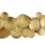 Люстра круглая из многослойных золотых дисков Metal Disc Chandelier варинант исполнения - 1 | Loft Concept в Барнауле