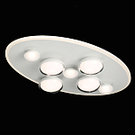 Потолочный светильник овальной формы белого цвета с 7-ю лампами Lunar Pebbles варинант исполнения - 2 | Loft Concept в Барнауле