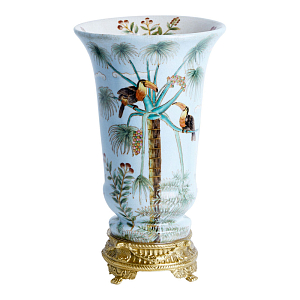 Ваза из фарфора с бронзовыми элементами Tropical Garden