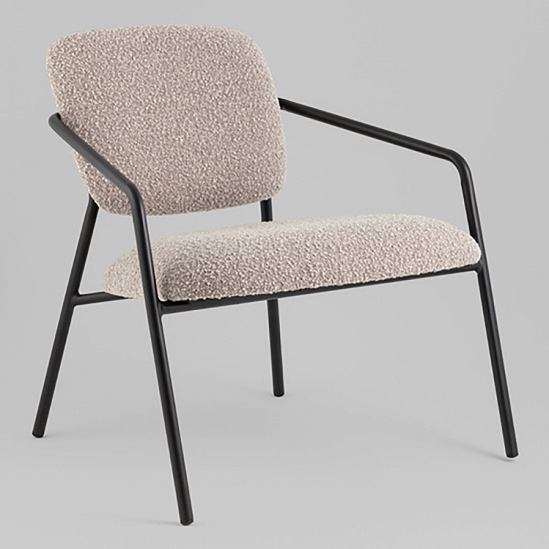 Кресло лаунж Rooney серый Капучино  Черный в Барнауле | Loft Concept 