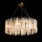 Люстра круглая с прозрачными стержнями разной длины Textured Glass Chandelier варинант исполнения - 3 | Loft Concept в Барнауле