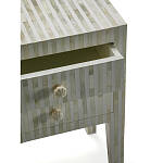 Тумбочка прикроватная White Pearl BEDSIDE CABINET 2 DRAWER варинант исполнения - 2 | Loft Concept в Барнауле