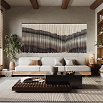 Пейзаж из нитей Макраме Wall decor Black and White Landscape варинант исполнения - 1 | Loft Concept в Барнауле