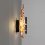 Бра с волнообразным стеклянным плафоном и вставкой из мрамора Liquid Stone варинант исполнения - 7 | Loft Concept в Барнауле