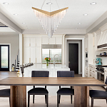 Люстра золотого цвета в форме галочки с каскадом длинных прозрачных трубок Eurofase варинант исполнения - 10 | Loft Concept в Барнауле