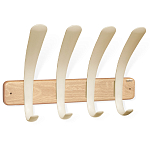 Вешалка настенная с 4-мя бежевыми крючками из пластика Curves Hangers варинант исполнения - 1 | Loft Concept в Барнауле