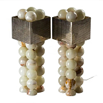 Настольная лампа с основанием из 24 выточенных сферических камней Through Stone варинант исполнения - 1 | Loft Concept в Барнауле