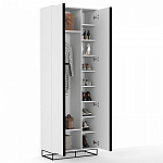 Двухдверный шкаф белого цвета Strict Lines варинант исполнения - 3 | Loft Concept в Барнауле