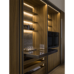 Кухонный гарнитур из дерева и камня с раздвижными дверцами OPERATING COLUMN 2.0 Dada Engenereed Kitchen варинант исполнения - 4 | Loft Concept в Барнауле