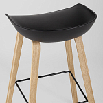 Барный стул на ножках из натурального дерева Boras Black варинант исполнения - 6 | Loft Concept в Барнауле