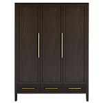 Большой Шкаф Primo Темный орех с 3 дверьми и 3 выдвижными ящиками варинант исполнения - 10 | Loft Concept в Барнауле