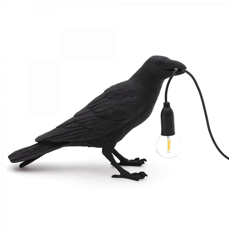 Настольная лампа Bird Lamp Black Waiting Черный Настольная лампа Bird Lamp Black Waiting Черный в Барнауле | Loft Concept