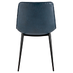 Стул с обивкой из экокожи темно-синего цвета RHOMBUSES UPHOLSTERY варинант исполнения - 3 | Loft Concept в Барнауле