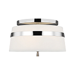 Потолочный светильник с белым тканевым абажуром Generation Lighting варинант исполнения - 1 | Loft Concept в Барнауле