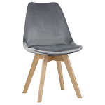 Стул с мягким велюровым сиденьем Arvika Grey варинант исполнения - 1 | Loft Concept в Барнауле