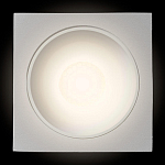 Встраиваемый спот светодиодный квадаратный белого цвета с круглым углублением Ombra Lux  варинант исполнения - 3 | Loft Concept в Барнауле