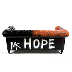 Диван Честерфильд граффити graffiti Orange Sofa натуральная кожа варинант исполнения - 5 | Loft Concept в Барнауле