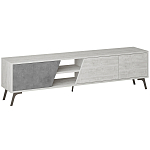 ТВ-тумба с 3-мя дверцами и полками Grey Albe TV Stand варинант исполнения - 1 | Loft Concept в Барнауле