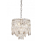 Люстра круглая с хрустальными подвесками на серебряном каркасе Roul Crystal Light варинант исполнения - 10 | Loft Concept в Барнауле