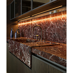 Кухонный гарнитур из красного мрамора и дерева VVD Dada Engenereed Kitchen варинант исполнения - 6 | Loft Concept в Барнауле