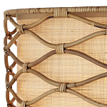 Подвесной светильник  из кованого железа и абажуром из ротанга Wicker Furniture варинант исполнения - 1 | Loft Concept в Барнауле