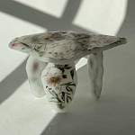 Журнальный стол из эпоксидной смолы с цветами White Flowers Epoxy Resin Coffee Table варинант исполнения - 2 | Loft Concept в Барнауле