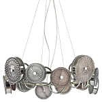 Люстра с плафонами из дымчатого стекла Glass Peonies варинант исполнения - 1 | Loft Concept в Барнауле