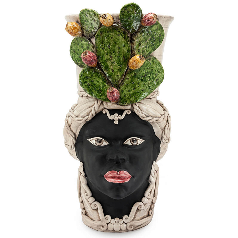 Большая Напольная ваза Abhika VASE MORO LADY FICO Зеленый Коричневый Большая Напольная ваза Abhika VASE MORO LADY FICO Зеленый Коричневый в Барнауле | Loft Concept