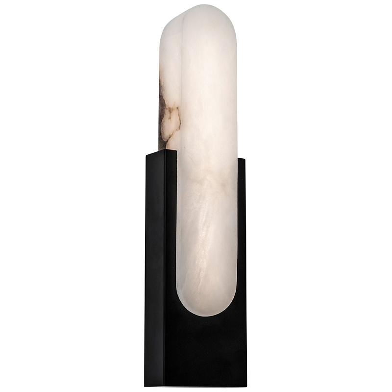 Бра MIRCA светильник с имитацией камня Stone Black Wall Lamp Белый Мрамор Bianco Черный Бра MIRCA светильник с имитацией камня Stone Black Wall Lamp Белый Мрамор Bianco Черный в Барнауле | Loft Concept