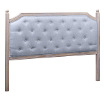 Изголовье кровати серое с мягкой обивкой из рогожки Emma Headboard варинант исполнения - 1 | Loft Concept в Барнауле