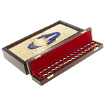 Нарды настольные из натурального камня лазурит и долерит Backgammon from Stone варинант исполнения - 5 | Loft Concept в Барнауле