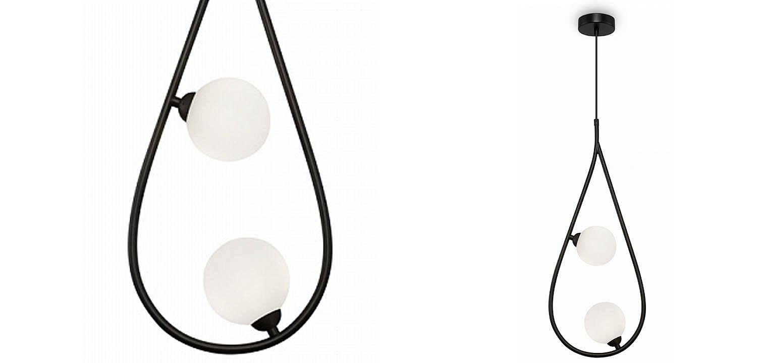 Люстра Marcan 2 Ball Chandelier Black Люстра Marcan 2 Ball Chandelier Black - Loft-Concept в Барнауле