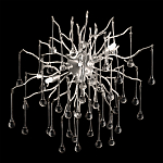 Бра с лучеобразным основанием и подвесками из прозрачного стекла в виде длинных капель Droplet Chandelier варинант исполнения - 8 | Loft Concept в Барнауле