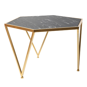 Приставной столик Hexagon Marble Countertop чёрный мрамор