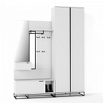 Двухдверный шкаф белого цвета Strict Lines варинант исполнения - 5 | Loft Concept в Барнауле