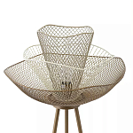 Торшер с трехъярусным плафоном из металлической сетки Light Floor Lamp Made of Metal Mesh варинант исполнения - 1 | Loft Concept в Барнауле
